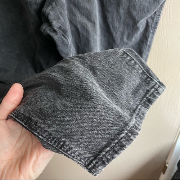 Gap - Slouchy Overalls Washed Black Crop Length XL - Picture 6 of 10